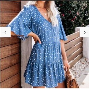 Vici Hailey Polka Dot Babydoll Dress